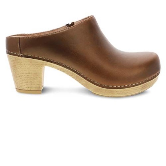 Dansko Brown Leather Mules - Picture 1 of 14